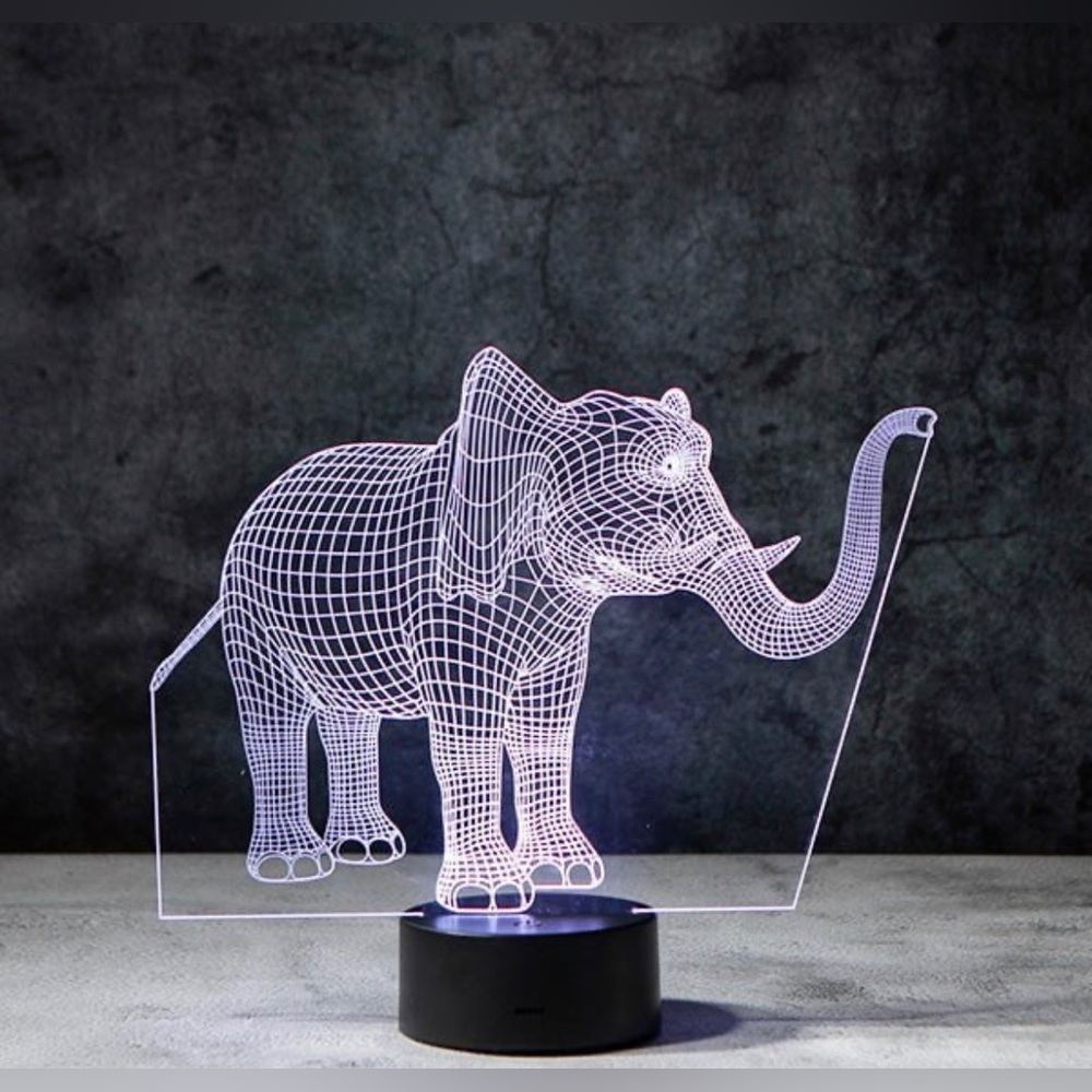 ELEPHANT 3D ILLUSION LAMP